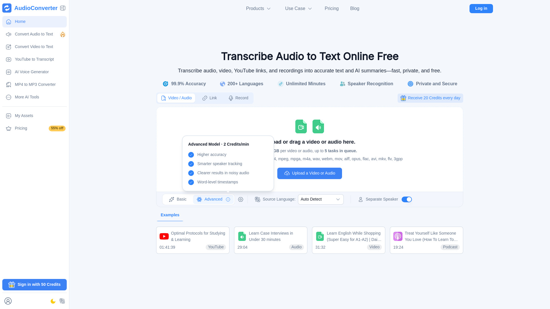 Transcribe Audio to Text
