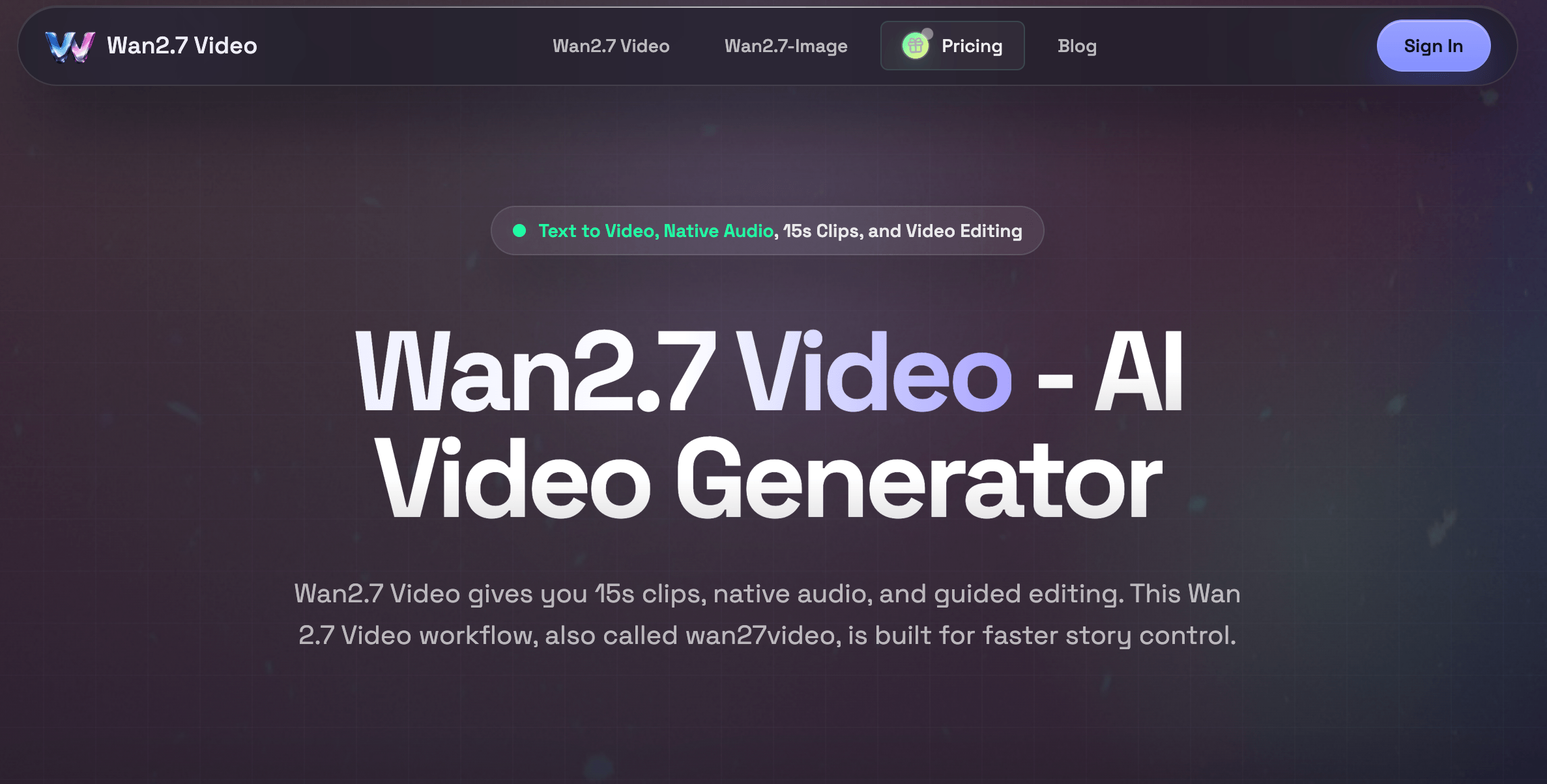 Vidéo Wan 2.7