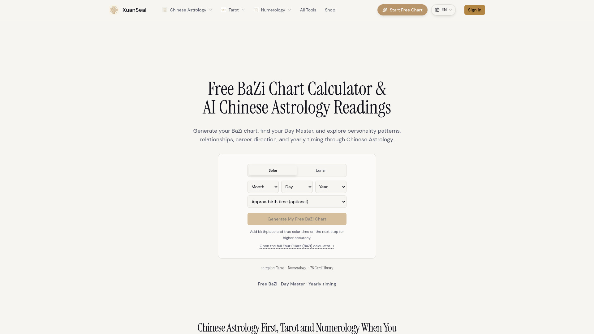 XuanSeal AI BaZi Reading